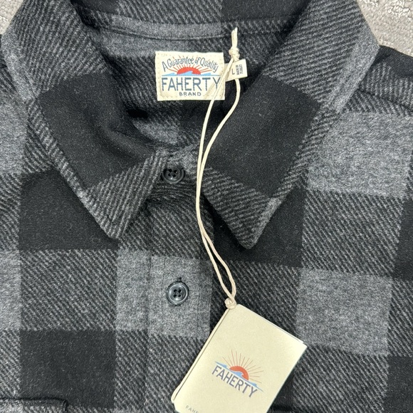 Faherty NWT Legend Sweater Shirt Buffalo Print L - Picture 2 of 2